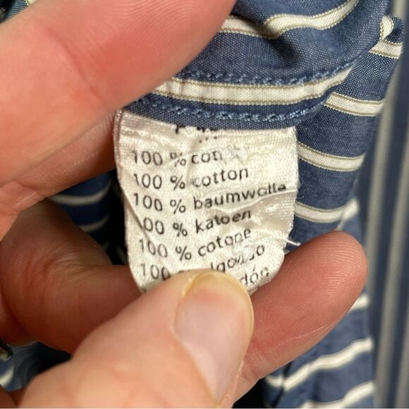 Lacoste Striped Button Down Shirt 46 - Picture 6 of 6